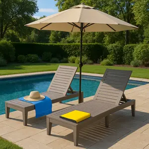 Outdoor Lounge Chair, Weatherproof Polypropylene Resin, Water-Repellent & Fade-Resistant, 5-Position Adjustable Backrest, 300lb Weight Capacity, Breathable Cutout Design, Rust-Free Construction, Easy 5-Minute Assembly, Fits Poolside/Patio/Garden