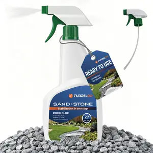 Rock Glue Spray，Mulch & Rock Glue for Landscaping，Fast-Drying Strong Hold for Mulch, Gravel & Rocks,Low Odor，Weather-Pets Safe，Pea Gravel, Stones（27oz）