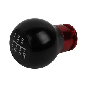 Brand New 6 Speed Aluminum Black/Red Universal Manual MT Racing Car Gear Shift Knob