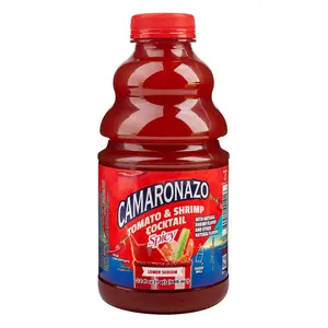 Camaronazo Spicy Tomato and Shrimp Cocktail 29 oz - Lower Sodium Shellfish & Soy Beverage