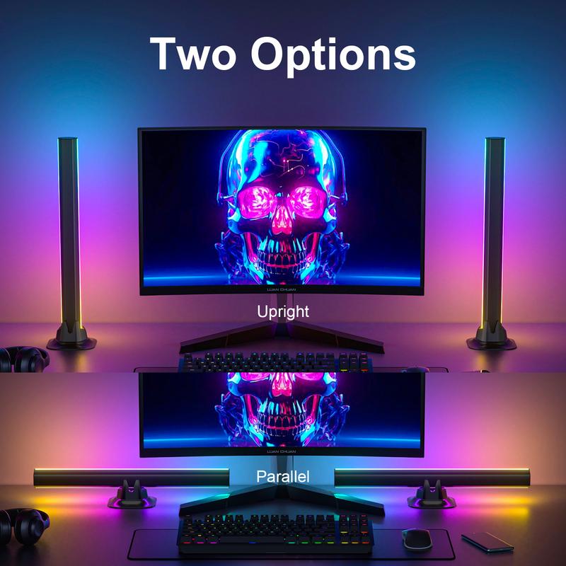 Valentine's Day RGB Smart LED Bar Light, App & Remote Control Ambient Desktop Lamp, USB Powered Music Sync Mood Lighting for Gaming Setup, Bedroom & Romantic Desk Decor