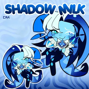Shadow Milk Cookie Keychain, Cookie Run Kingdom CRK Keyring | Unique Keychain Designs | Perfect for Backpacks, Keys and Gifts | High Quality and Customer Favorite Items