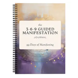 69 Rule Manifestation Notebook, 99-Day Guided Manifestation Journal, Attraction Law Coiled Planner, Self-Healing Notebook, Watercolor Notebook
