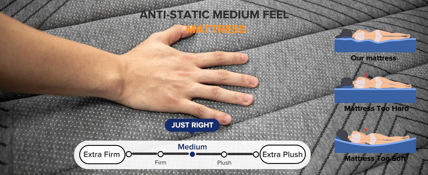 8/10/12 Inch Twin Full Queen King Mattress Memory Foam And Spring Hybrid MattressMedium Firmness Silent motion breathable design and individually pocketed springs Memory foam mattress 8/10/12 Inch Twin Full Queen King Mattress Memory Foam And Spring Hybrid MattressMedium Firmness Silent motion breathable design and individually pocketed springs Memory foam mattress