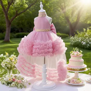 Little girl princess dress mesh chiffon party dress birthday party dress wedding flower girl dress four seasons