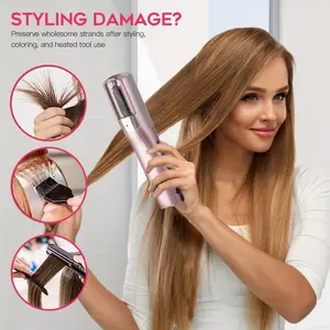 2-in-1 rechargeable hair trimmer, women's split hair trimmer, wireless split hair trimmer, USB rechargeable portable, Lightweight, used for damaged hair care, removing split and broken hair, ideal gift for women, daily hair styling tool