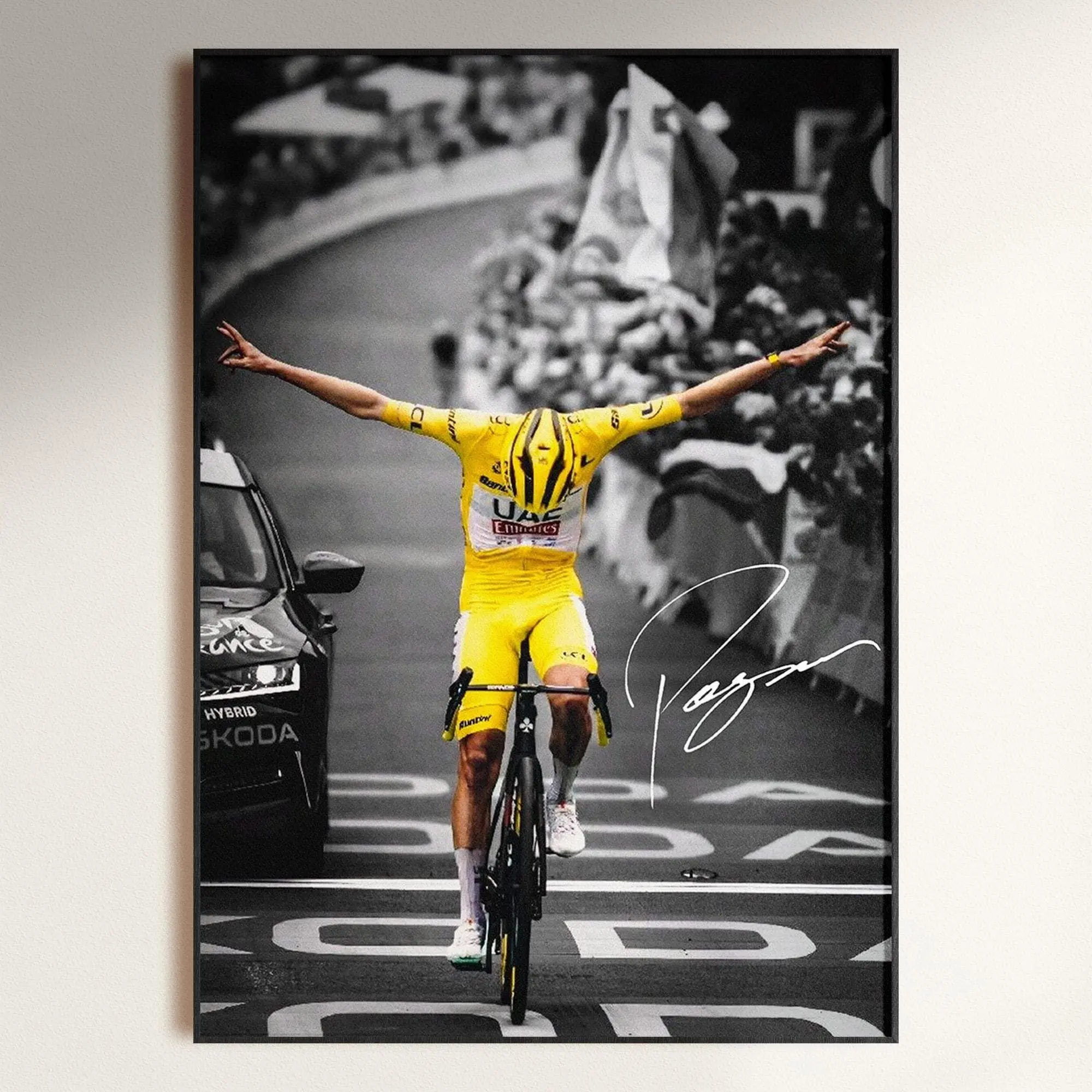 Tadej Pogacar Poster, Signed Cyclist Poster Download( Unframed - Print Only )