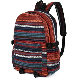 Casual Backpack for Women,  Style Fashion Backpacks Purse, Boho Ethnic Handbag  Bag,Red