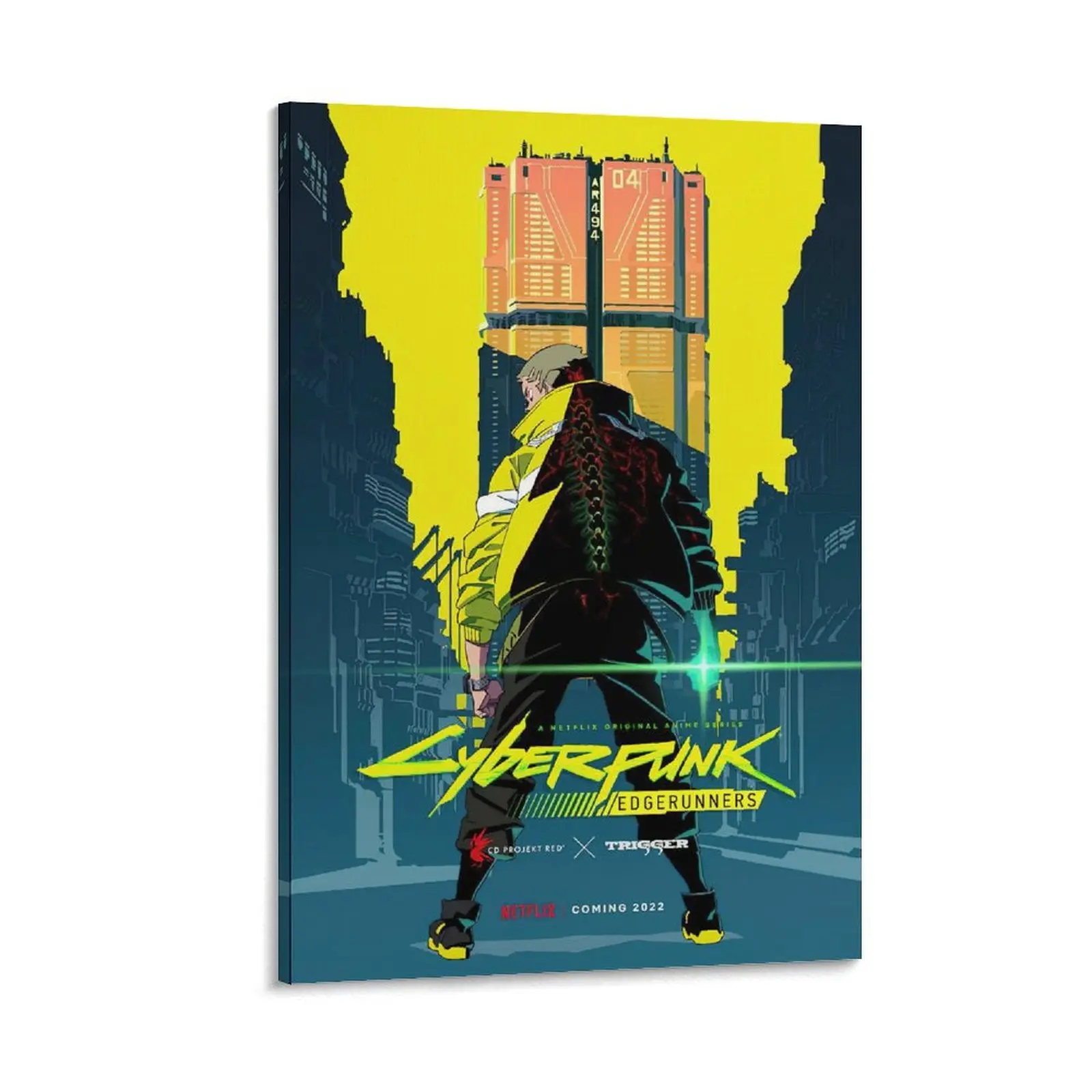 Cyberpunk Edgerunners Canvas Wall Art, Modern Anime Posters for Room Aesthetic And Home Decor Canvas Poster Bedroom Decor Sports Landscape Office Room Decor Gift Frames Ornaments Decoration Artistic
