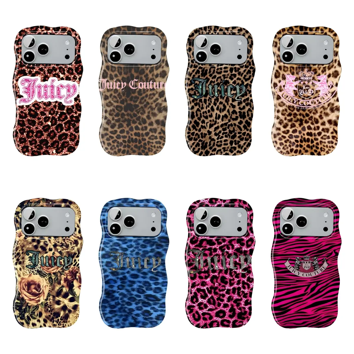 Juicy Couture Leopard Print Smartphone Case - Protective Handheld Cellphone Cover, Phone Accessories for iPhone 17,16,15,14,13,12,11 Pro Max/Plus, Device Protection