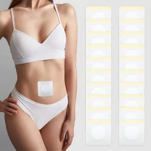 20-Piece Disposable Self-Adhesive Organic Castor Oil Belly Button Wraps, Body Care Soothing Wrap Form Kit, Highly Absorbent, Promotes Digest., No-Wash Design (Oil Not Included)