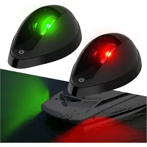 Side Mount Boat Navigation Lights, Red and Green LED Bow Lights for Boats, IP67 Waterproof Marine Navigation Light for Pontoon Fishing Bass Jon Boats