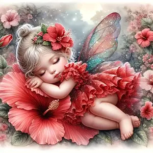 Little Girl Diamond Painting Kit, Square & Round Drill Angel Embroidery DIY Handmade Bead Art Set, Character Series Craft Supplies, Handmade Gifts