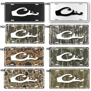 Drake Waterfowl Logo Camo License Plate, 12x6 Aluminum Front Tag for Trucks & Cars Duck Hunting Outdoor Style