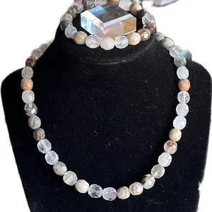 Garden Quartz Necklace & Bracelet Set - Elegant Beaded Jewelry - Perfect for Everyday Wear