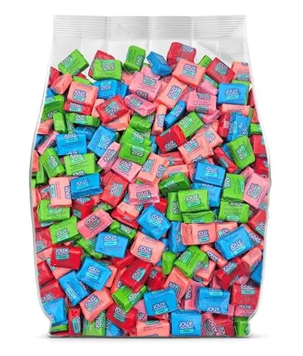 JollyRancher Chews Bulk Candy - 95 Individually Wrapped Assorted Fruit Flavored JollyRanchers Chews - Bulk Chewy Candy Pack - 95 Chewy Fruit Chews