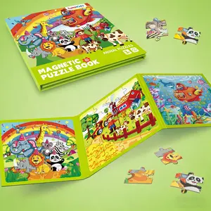 [Mother's Day]Animals/Farm/Underwater Magnetic Puzzle is suitable for children 2-6 years old.a set of 60 travel toys,Sudoku Educational and learning magnet,and an ideal road travel activity toy for boys and girls gifts
