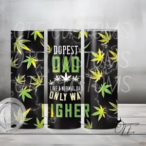 Dopest DAD 420* 20oz tumbler with lid and straw