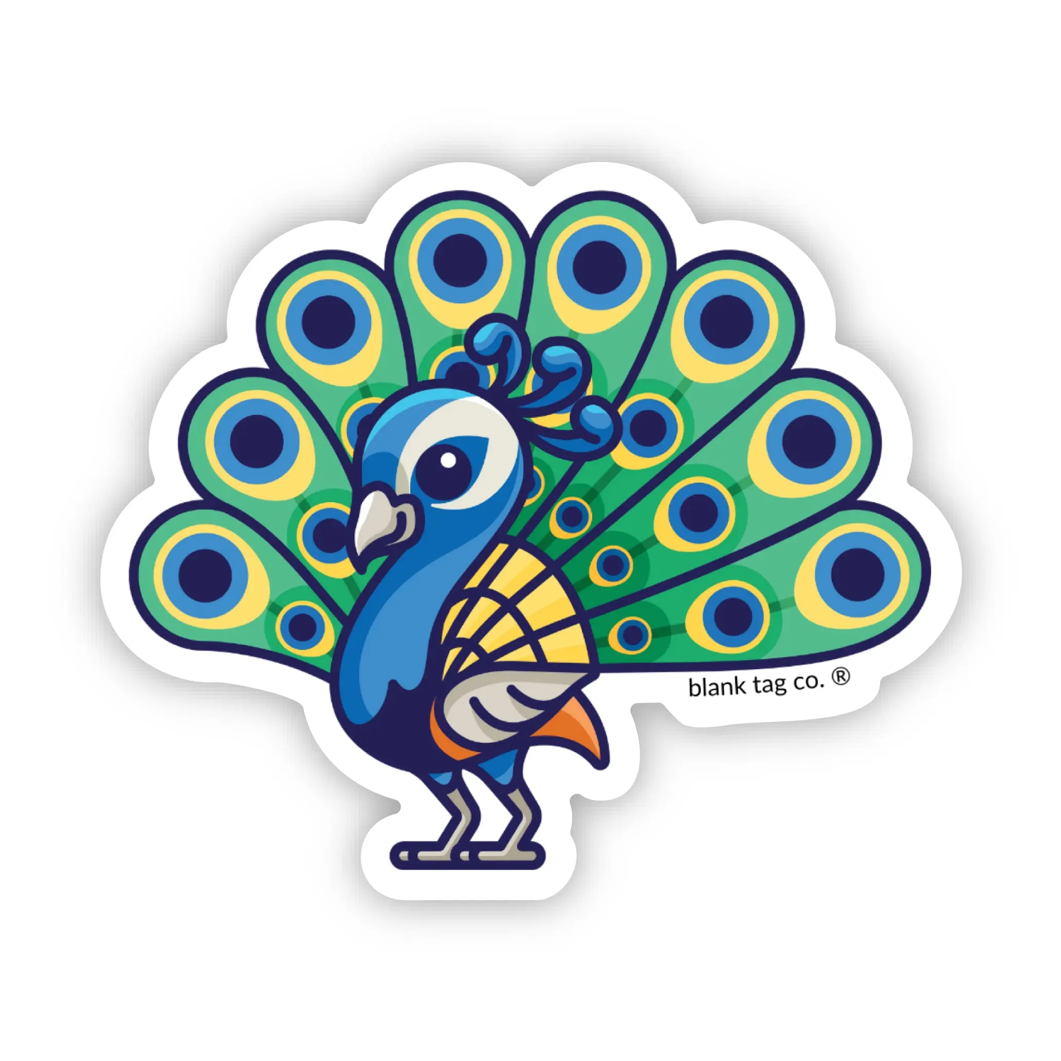 Blank Tag Co.® Waterproof Sticker - Peacock