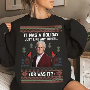 True Crime Ugly Christmas Sweater Party Sweatshirt, Keith Morrison Ugly Christmas Sweater, True Crime Christmas Crewneck, True Crime Sweater