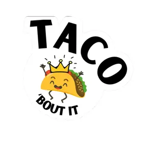 Whimsical Taco Kiss-Cut Stickers | Fun Laptop Decals, Taco Party Decor, Foodie Gifts, Kitchen Wall Art, Cute Planner Accessories