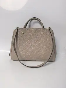 Pre-owned Louis Vuitton leather top handle bags XP01922 Montaigne MM Handbag in beige 【BF 12Z】