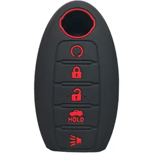 Silicone Key Fob Cover Fit for Nissan 5 Button Armada Murano Maxima Altima Sedan Pathfinder 285E3-3TP5A KR5S180144014