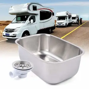 RV Caravan Camper Boat Stainless Steel 304Hand Wash Basin Kitchen Sink