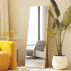 CONCETTA 2 SIZE Rectangle Full Length Mirror, Full Body Standing Mirror Floor Mirrors, Gold CONCETTA 2 SIZE Rectangle Full Length Mirror, Full Body Standing Mirror Floor Mirrors, Gold