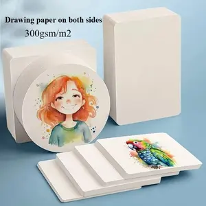 20/40/50/60/100 sheets Square/Round Watercolor Paper Professional Water Color Paper Postcard For Painting School Supplies