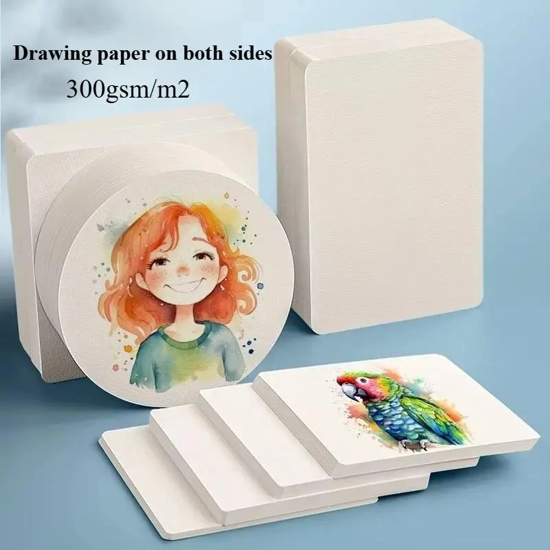 20/40/50/60/100 sheets Square/Round Watercolor Paper Professional Water Color Paper Postcard For Painting School Supplies