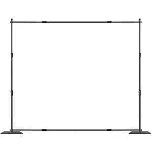 TikTokShopBlackFridayVEVOR 10ft x 10ft Pipe and Drape Kit, Heavy Duty Backdrop Stand with Carbon Steel Base, Adjustable Backdrop Support with 6 Clamps and A Carry Bag for Wedding, Party, Event, Photography, and Exhibition