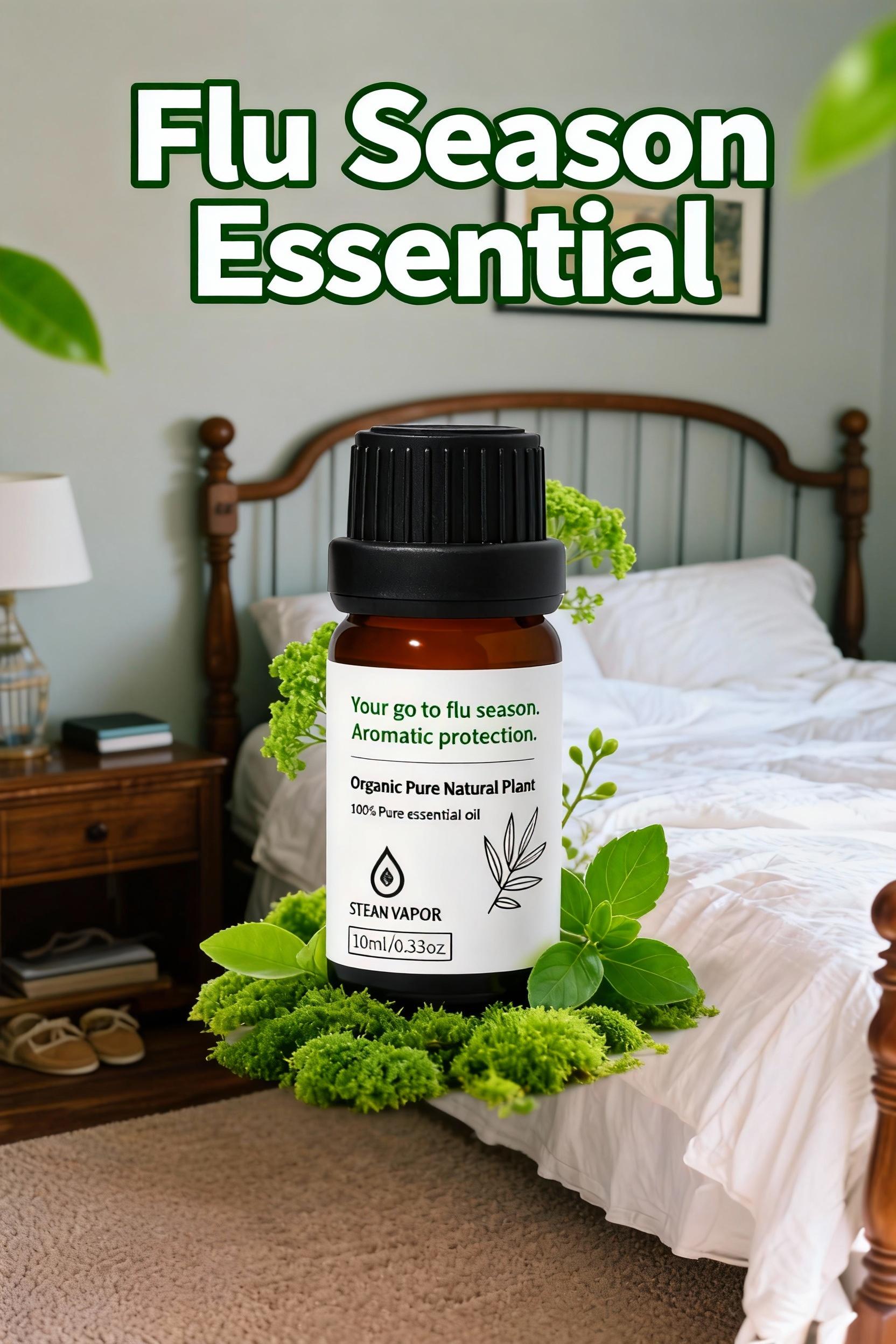 100% Pure Natural Essential Oil for Diffusers Humidifiers Stones Massage Inhalation Bathing & Foot Soaks with Immune Boosting Properties 10ml 6 Bottles