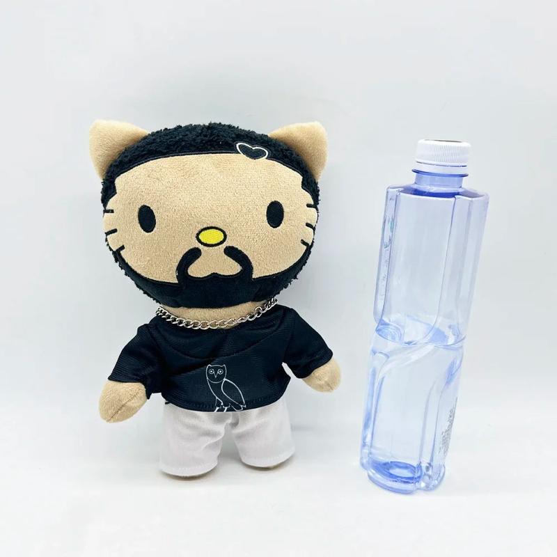 Rap Plush Doll with Black Casual Suit Plush Doll Figure Stuffed New 24cm