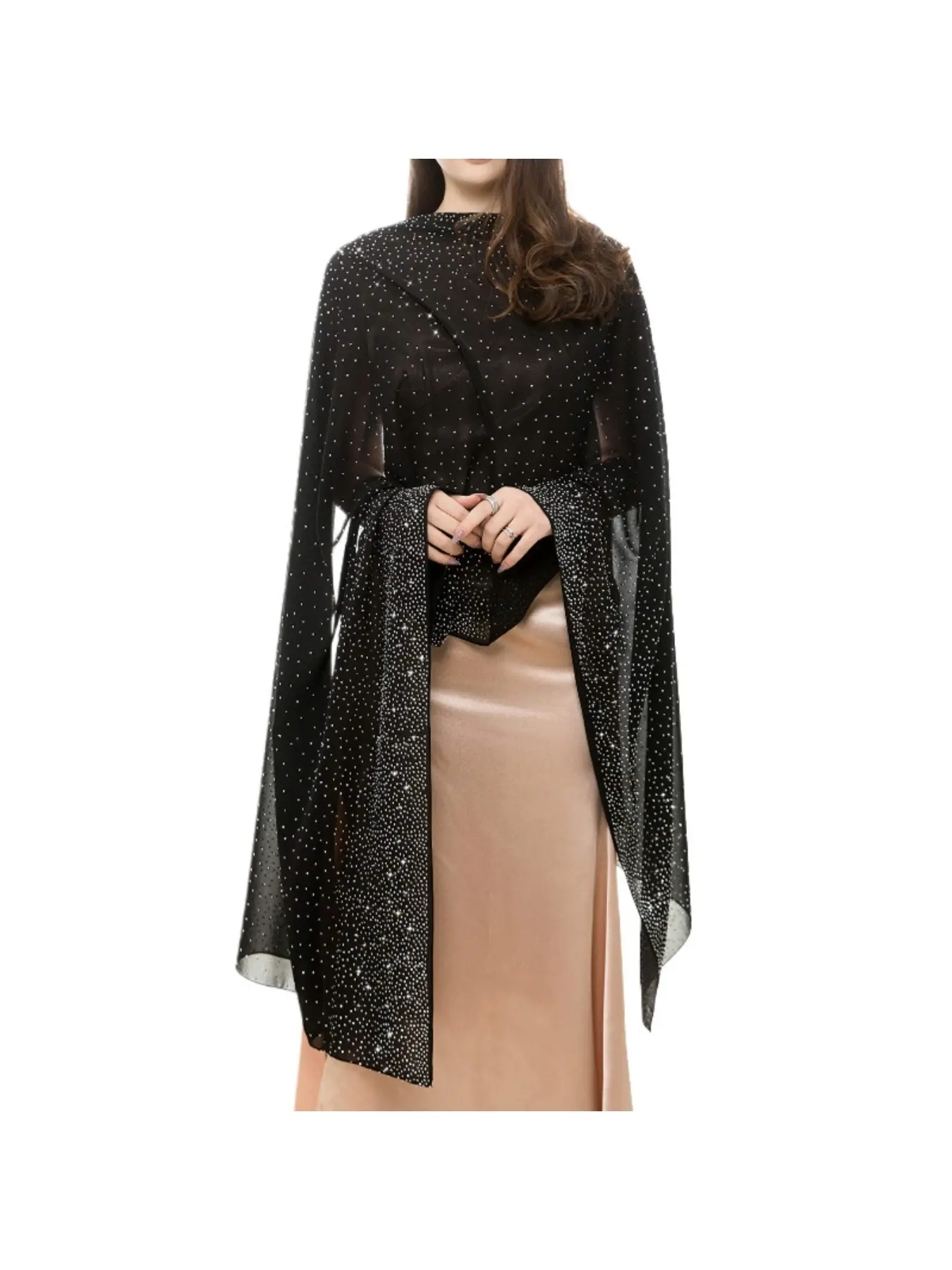 women's shawl for formal dress Dylan Dress in Cherry Red – Asymmetric Pleated Midi