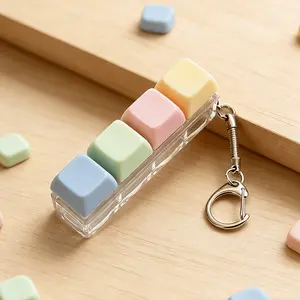 Unique Press-Down Keychain, Unisex, 3 Color Options, Non-Glow, Stress Relief Finger Toy, Small Ornament, Gift Decorative Item