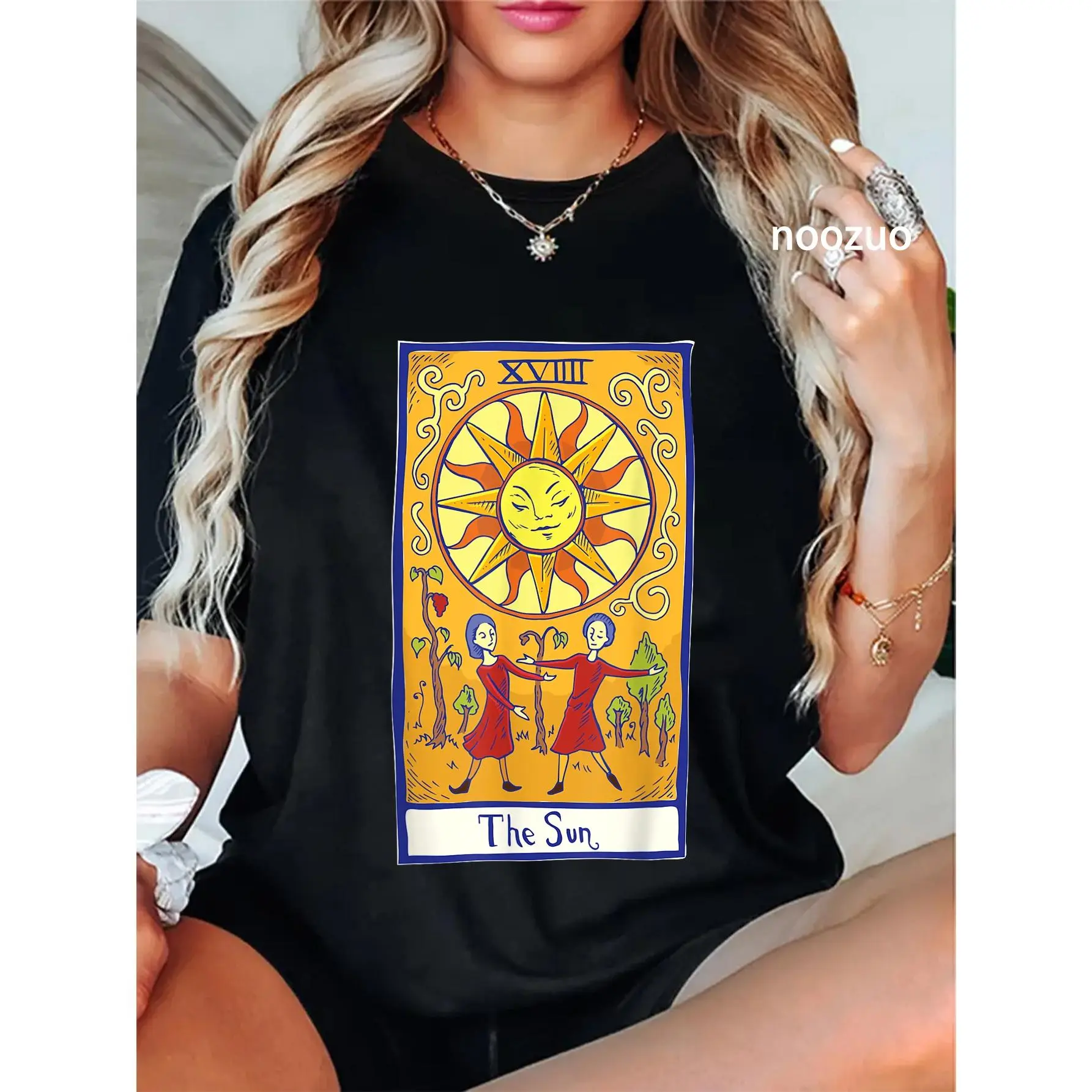 100% Cotton The Sun Tarot Card Shirt Psychic Reader Clothing Gift T-Shirt