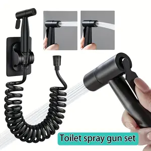 Bathroom Cleaning Spray Gun Set, Bathroom Bidet Sprayer, Stainless Steel Toilet Accessories for Handheld Use, Adjustable Water Pressure Control for Bathroom