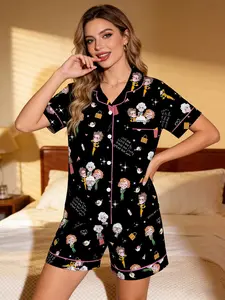 Women's Golden Girls Sleepwear Set, Soft Lightweight Pajamas, Comfortable Casual and Sleeping Wear, All Season Fitted Style, Loungewear