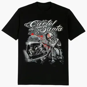 Cartel De Santa Chicano clothing, Lowrider clothing, Gangster clothes, Chicana shirt, Mexican Clothing Streetwear, Unisex Graphic Tee CDS2