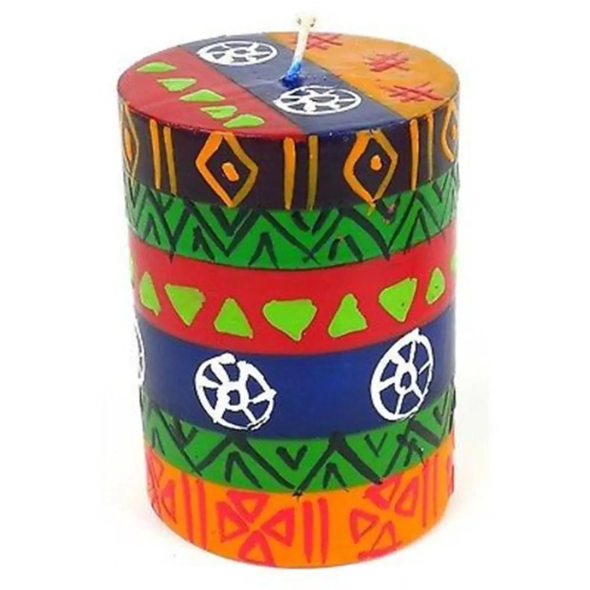 Nobunto Single Boxed Hand-Painted Pillar Candle - Shahida Design