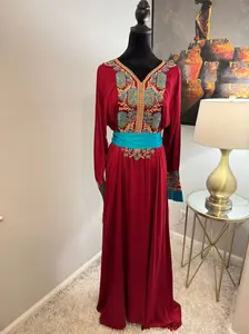 Aliya Jalabiya - Women's Embrodiered Dress, Arabic Dress, Ceremony Dress - Eid, Ramadan, Gifts for Her