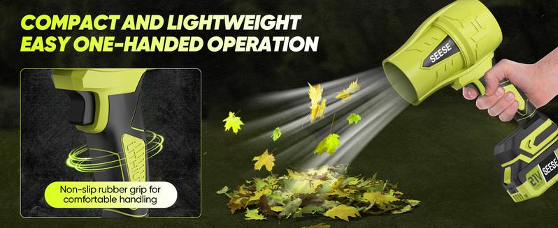 SEESE Cordless Leaf Blower - Violent Turbo Handheld Snow Blower, Lightweight Design, Gardener,Garden Mainte,Car Owner,Suitable for Car Drying After Wash & Outdoor Use SEESE Cordless Leaf Blower - Violent Turbo Handheld Snow Blower, Lightweight Design, Gardener,Garden Mainte,Car Owner,Suitable for Car Drying After Wash & Outdoor Use
