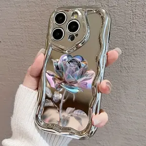 Colorful rose pattern, anti-drop, anti-slip TPU full-cover lens mobile phone protective case, suitable for iPhone 16 15 14 13 12 11 XS X, and other series models, can be given as a gift to friends or family