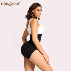 DODOGOGO Women's Seamless High Waist Shapewear Panties, Tummy Control & Butt Lifter, Stretchy Skin-Friendly Fabric with Anti-Slip Support Bones, Slimming Body Shaper for Summer