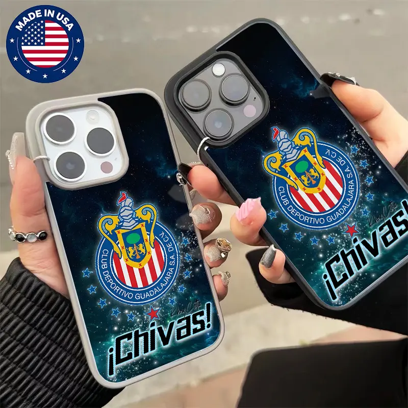 Chivas de Guadalajara Galaxy Star ¡Chivas!  Aesthetic Pattern Acrylic-Silicone TPU Smartphone Case, Shockproof Cellphone Protection for iPhone 17/16/15/14/13/12/11/XS Plus Pro Max & Samsung 22/23/24/25 FE Ultra, MagSafe-Compatible Cover