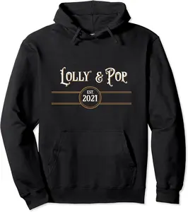 Lolly & Pop Established 2021 Lolli Pops Couples Gift Pullover Hoodie - Taliyaannhun Shop 23B08KG5MMSY