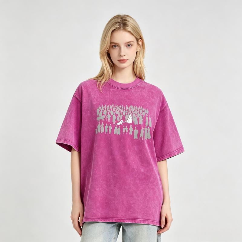 Women's 100% Pure Cotton Breathable Fitted Cut Crew Neck Half Sleeve Graphic Print T-Shirt - Christian Healing Quote "By His Wounds We Are Healed", Machine Washable Unisex Casual Streetwear Top