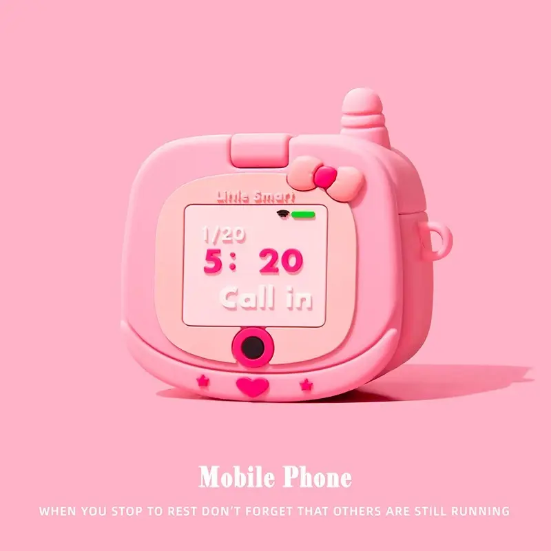 Bowknot Design Earphone Case with Makeup Mirror, Cute Earphone Protective Cover, Robust Protection, Earphone Accessories, Audio, Compatible with AirPods 2 3 4 Pro/Pro2, Headset