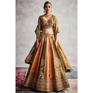 Earthy green forever vows lehenga set